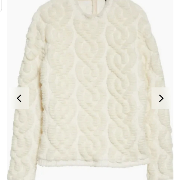 BRANDON MAXWELL SARABETH CABLE JACQUARD CREWNECK SWEATER size M - Picture 6 of 10